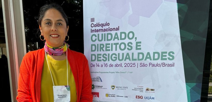 Subsecretaria Francisca Gallegos participa en coloquio internacional sobre cuidados en Brasil